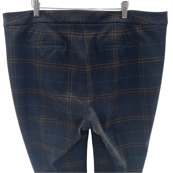 NYDJ Plaid Tartan Slim Straight Ponte Trouser Pants Lift x Tuck Tech Size 18 - Picture 4 of 9